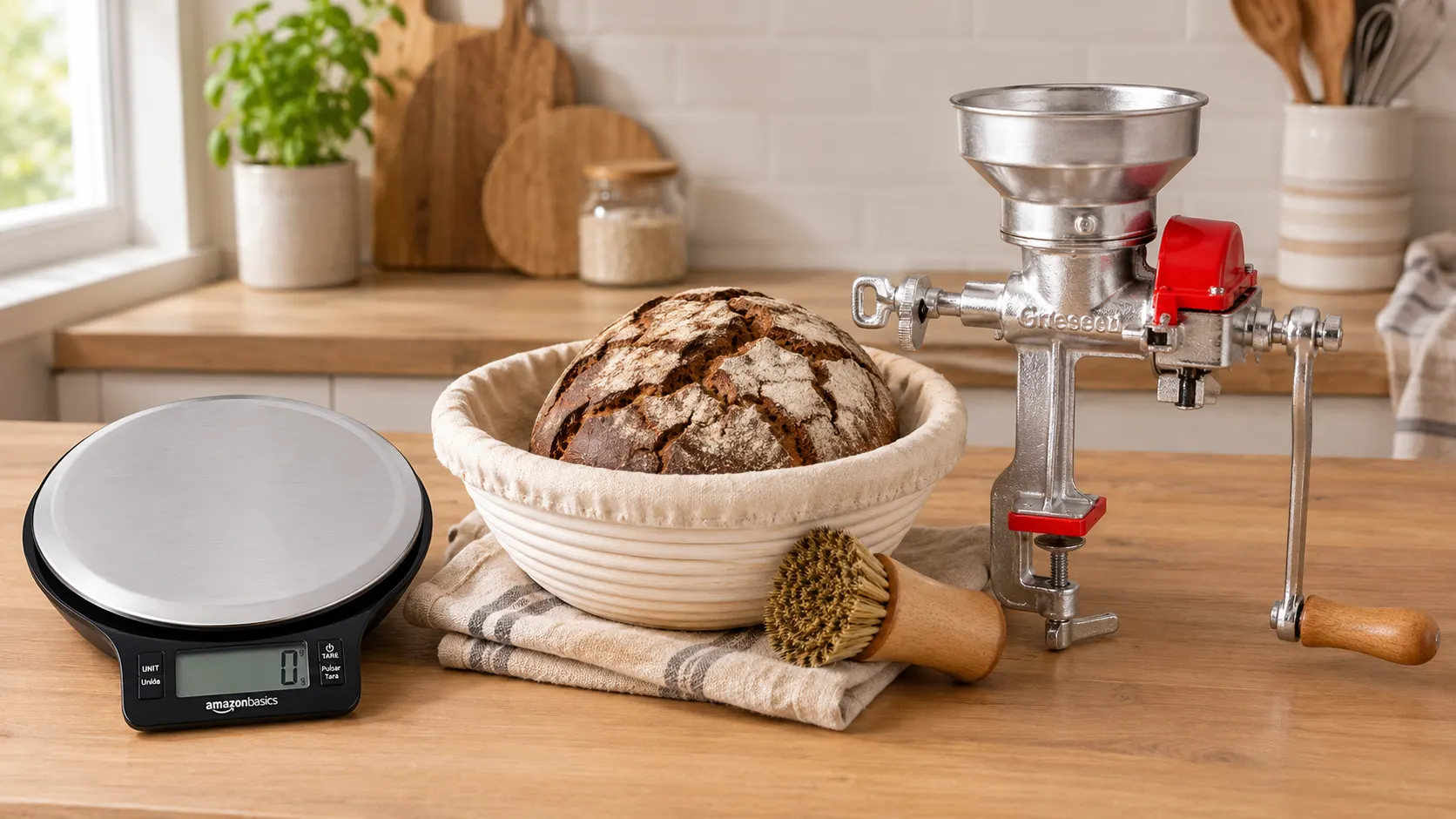 Kit para hacer pan de masa madre casero