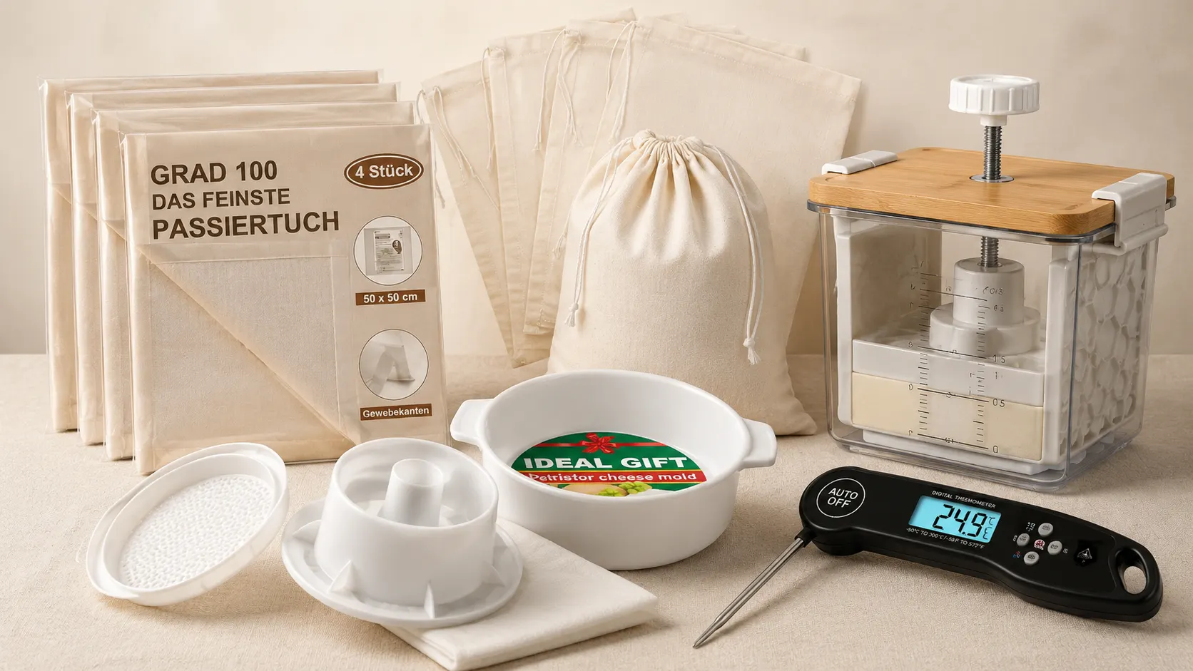 Kit para hacer quesos y lácteos vegetales caseros